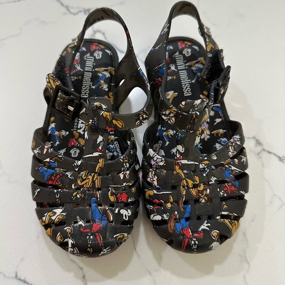 Mini Melissa Toddler Mickey & Friends  Sandals size US 8 - Picture 1 of 4
